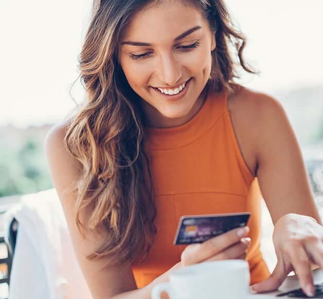 woman with credit card