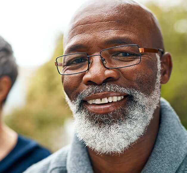 senior man smiling