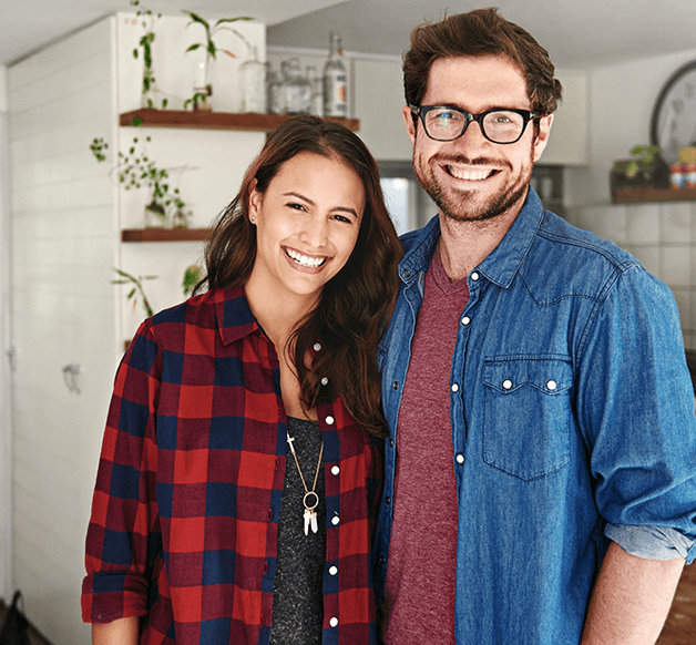 couple smiling together