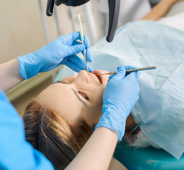 dental patient receiving an exam
