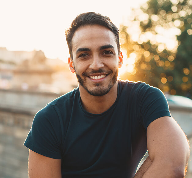 man with a bright, white smile